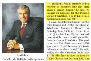 Len Bellavia Article About Prostate Cancer