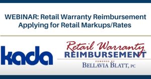 Retail Warranty Reimbursement Applying for Retail Markups/Rates